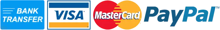 Visa Mastercard Paypal payment method